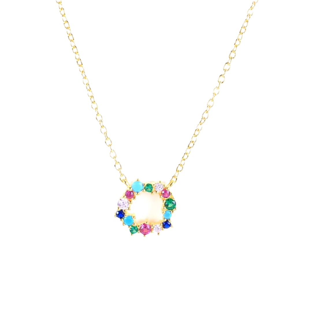 18k Gold Plated Rainbow Haven Necklace