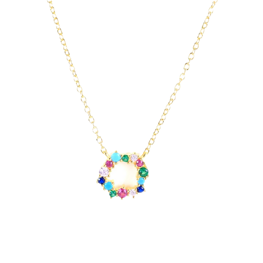 18k Gold Plated Rainbow Haven Necklace