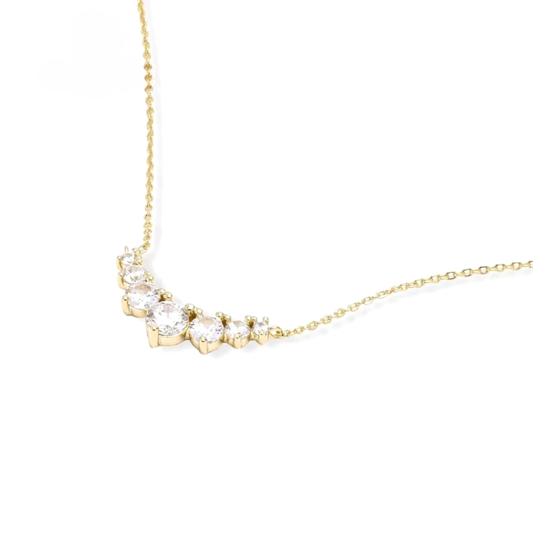 18k Gold Plated Aurora Curve Necklace