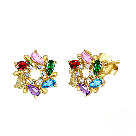 Rainbow Bloom Earrings