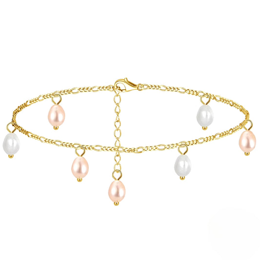 Pastel Pearl Elegance Anklet