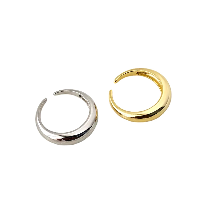 Hot Wholesale Minimalist Gold Plated Rings Women Jewelry 925 Silver Adjustable Rings