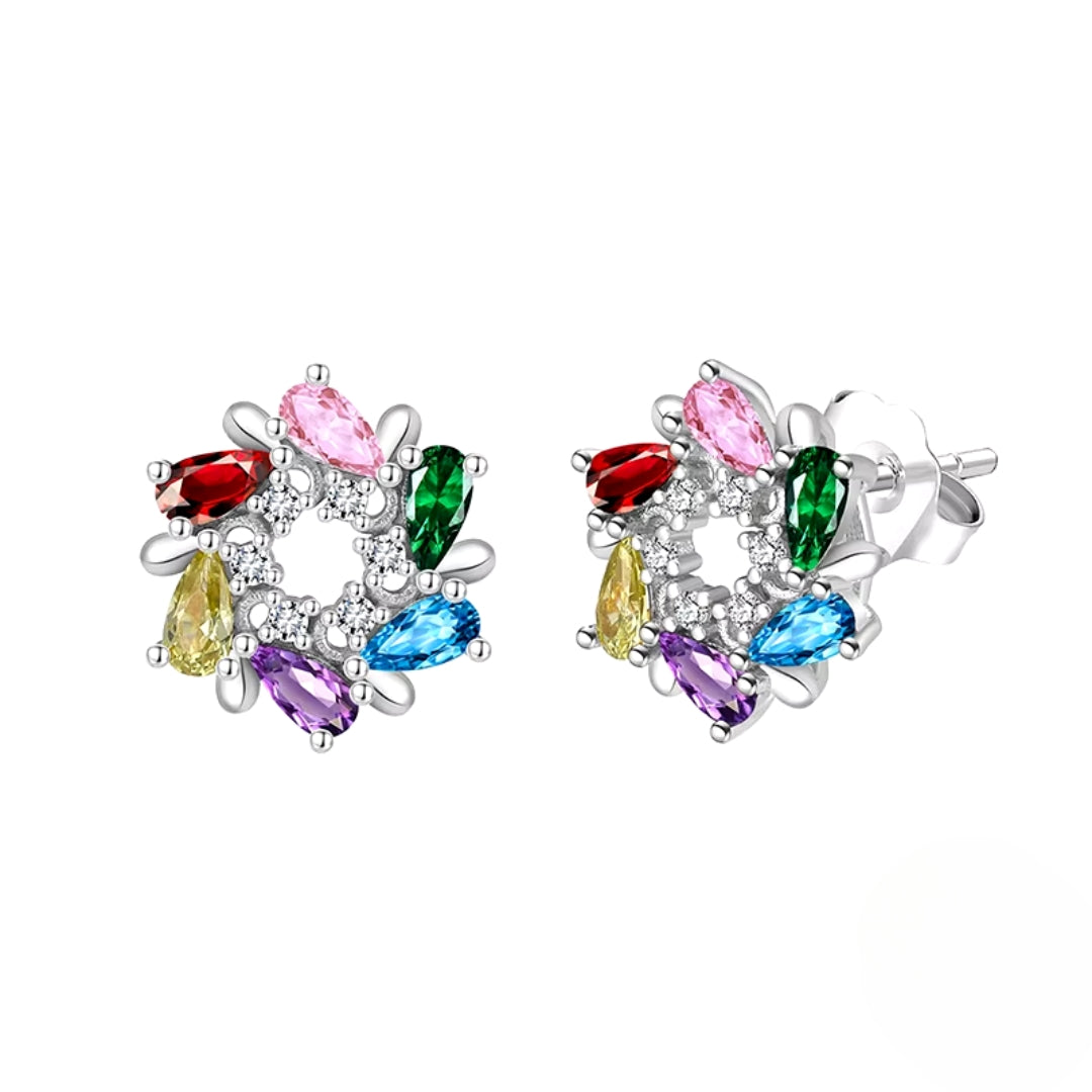 Rainbow Bloom Earrings