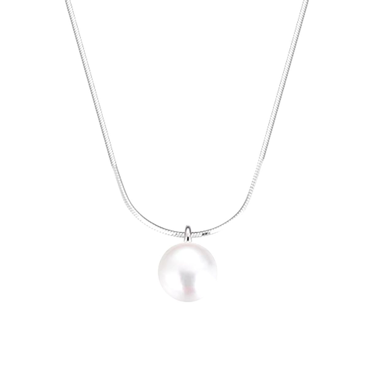 Wholesale Classic 925 Sterling Silver 18K Gold Plated Freshwater Pearl Pendant High Quality Chain Necklace