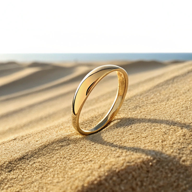 18K Gold Plated Sleek Embrace Ring