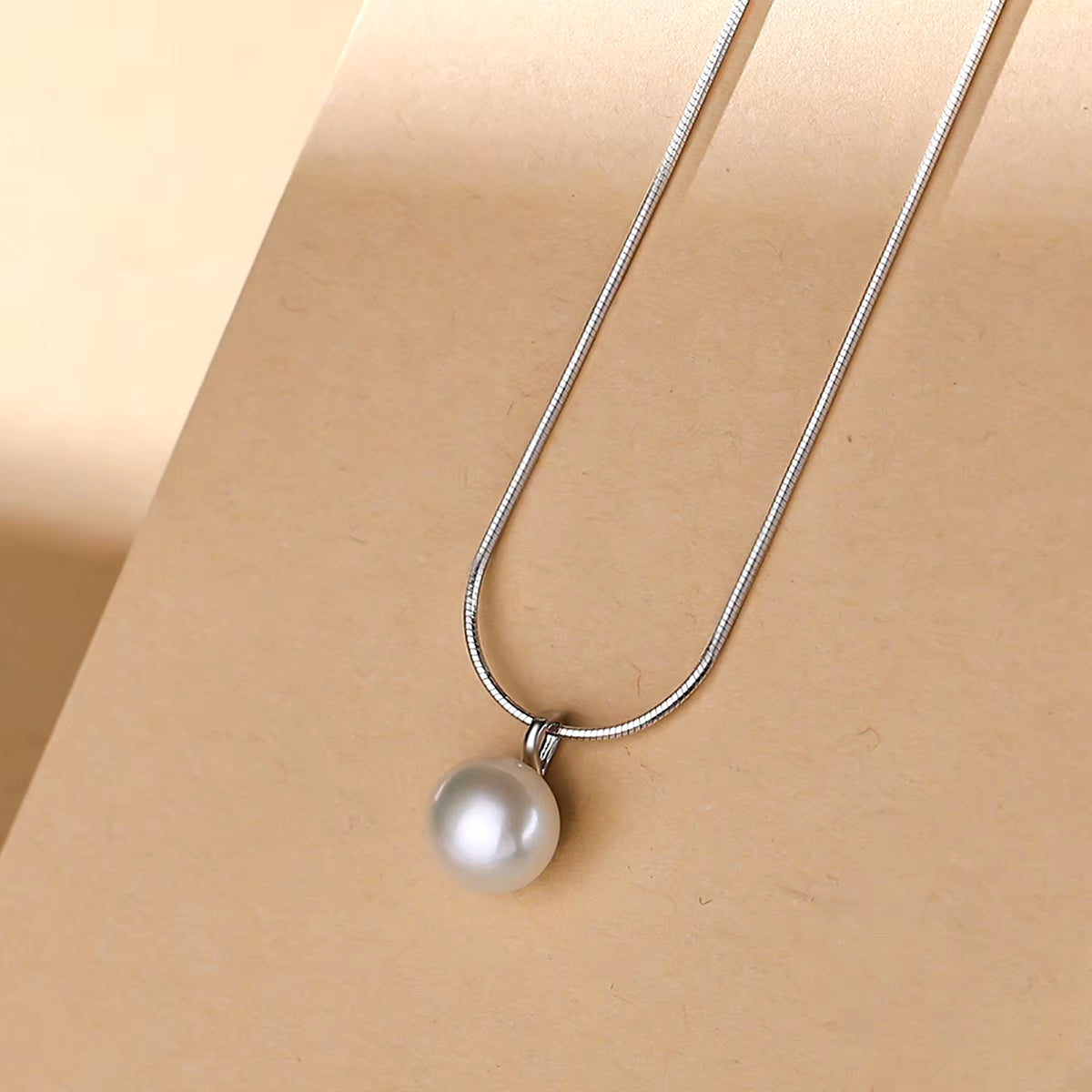 Wholesale Classic 925 Sterling Silver 18K Gold Plated Freshwater Pearl Pendant High Quality Chain Necklace