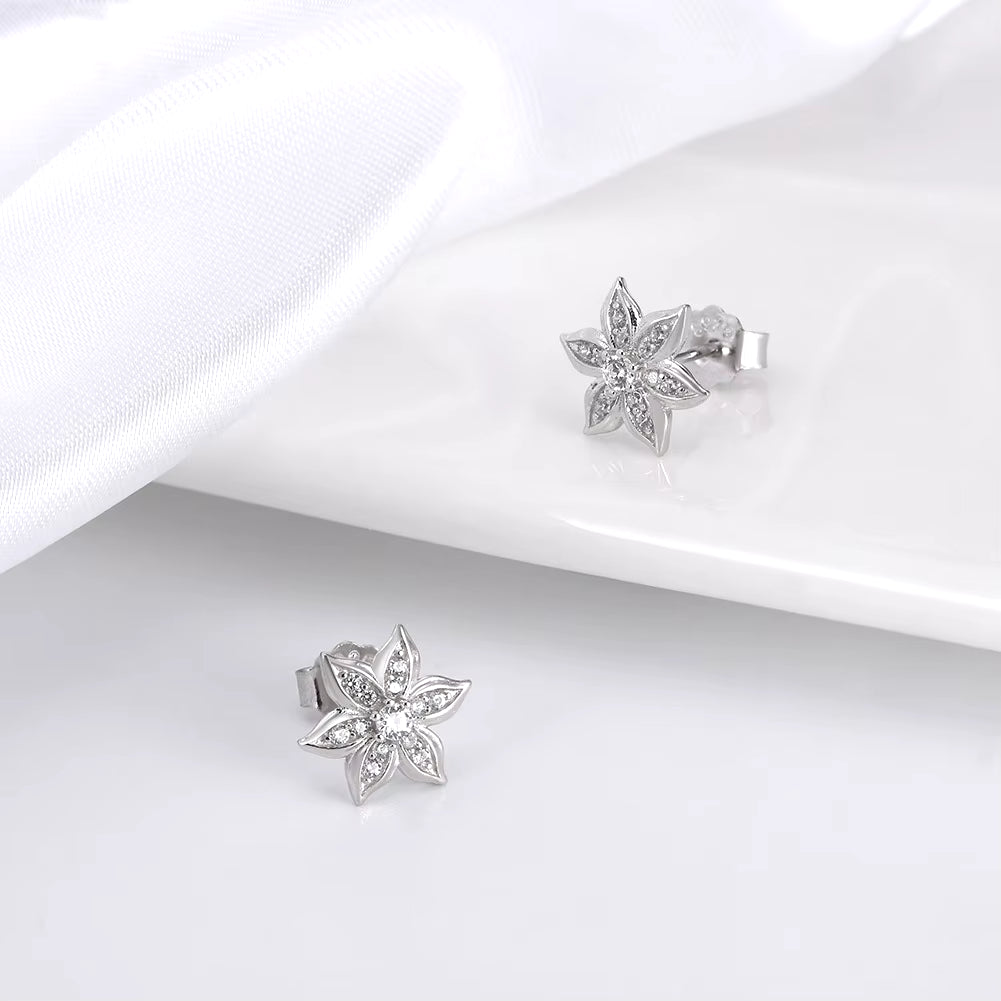 APE129 Minimalism Style Fine Jewelry Daily Wear Star Women Wholesale 14K Gold Plated 925 Sterling Silver Stud Earrings